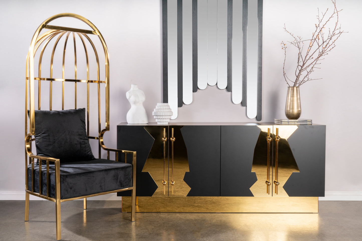 luxury black sideboard