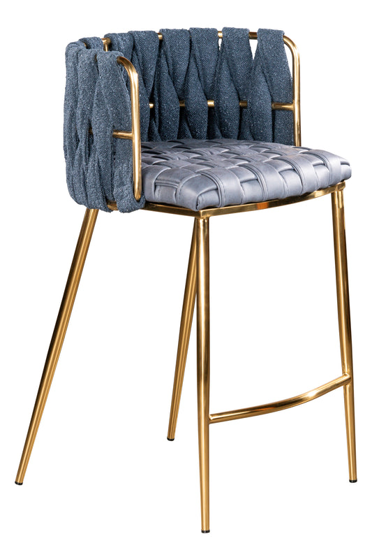 blue counter stool chair