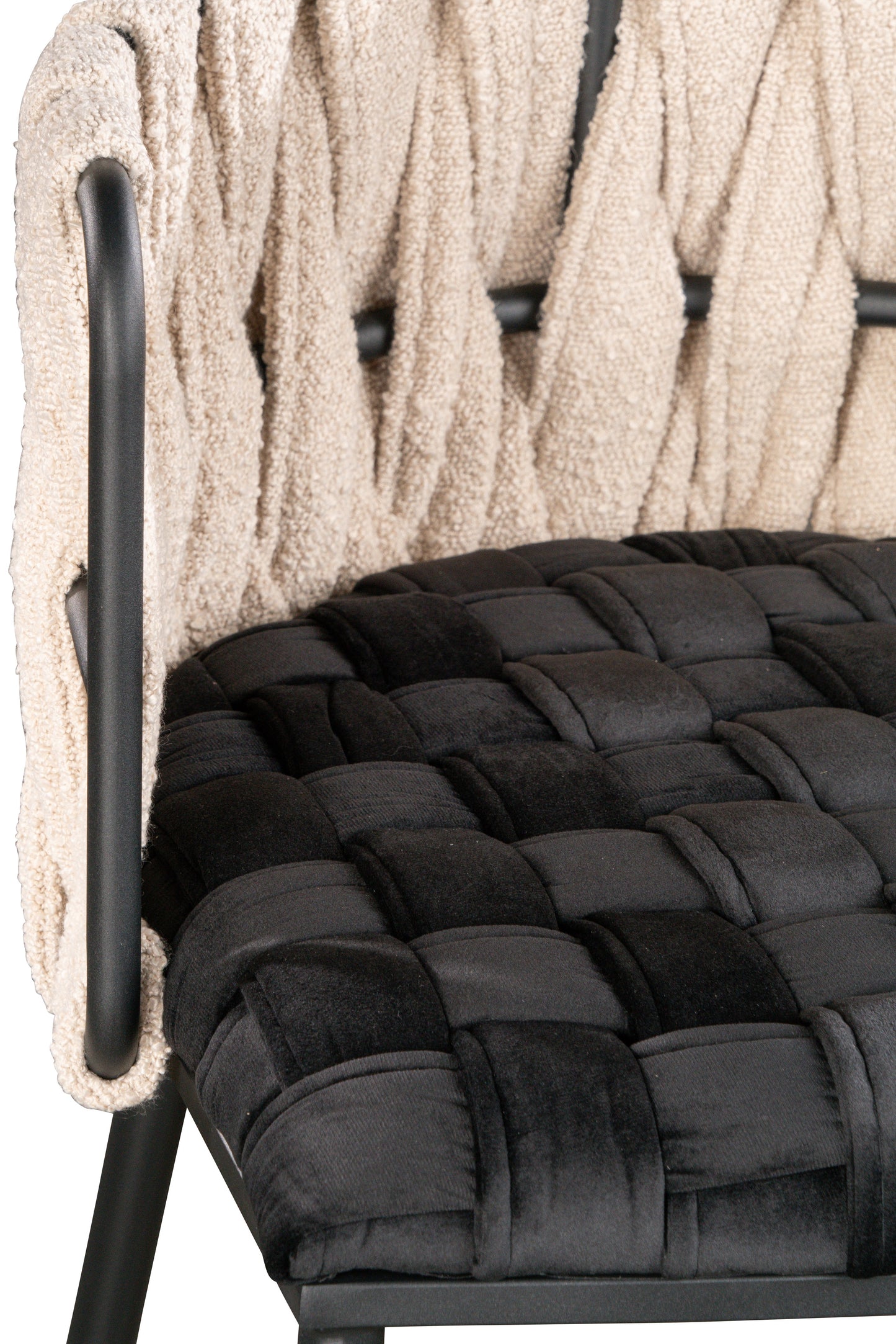 upholstered dining chair in black