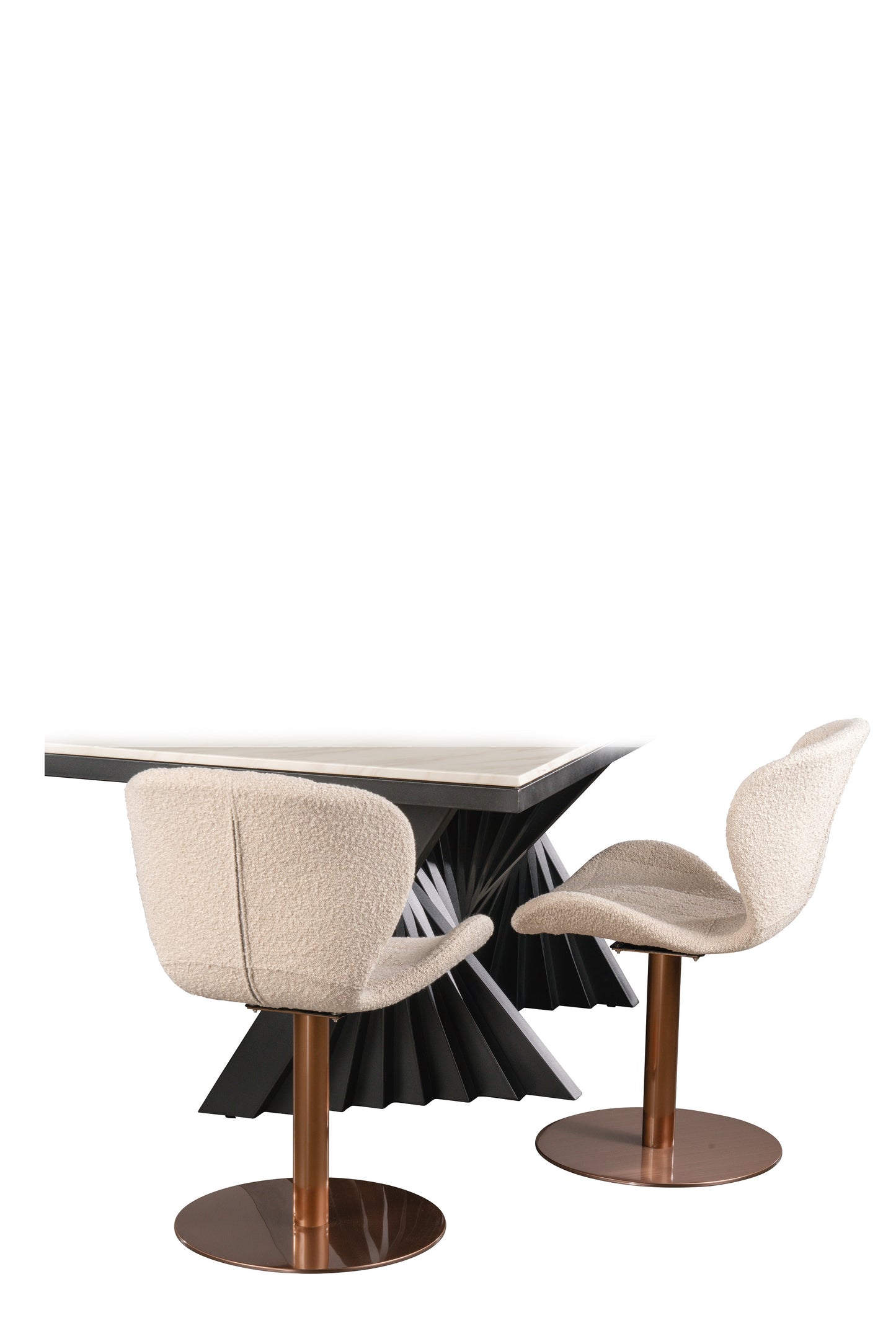 Xander Swivel Chair in Off White