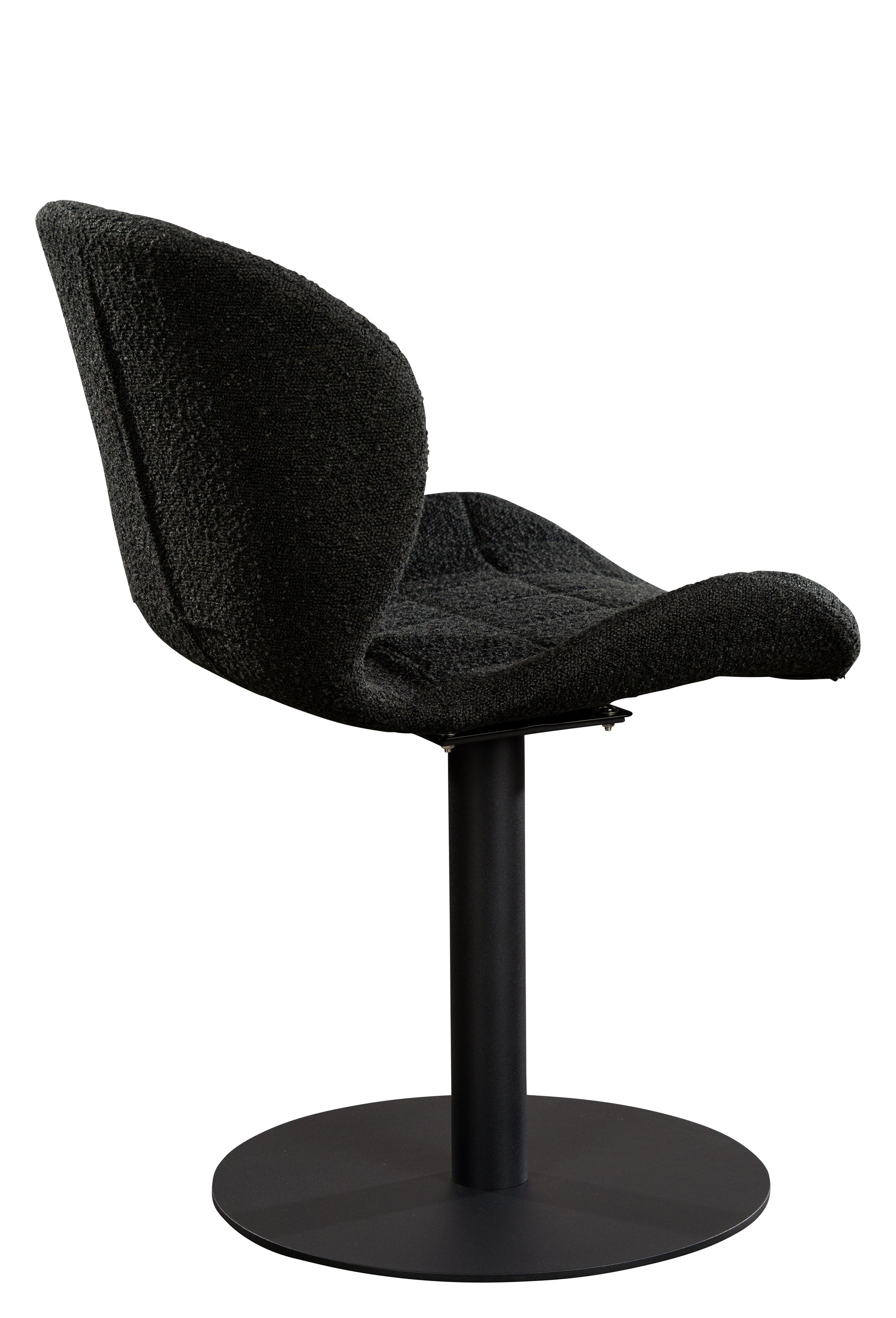 black boucle dining chairs
