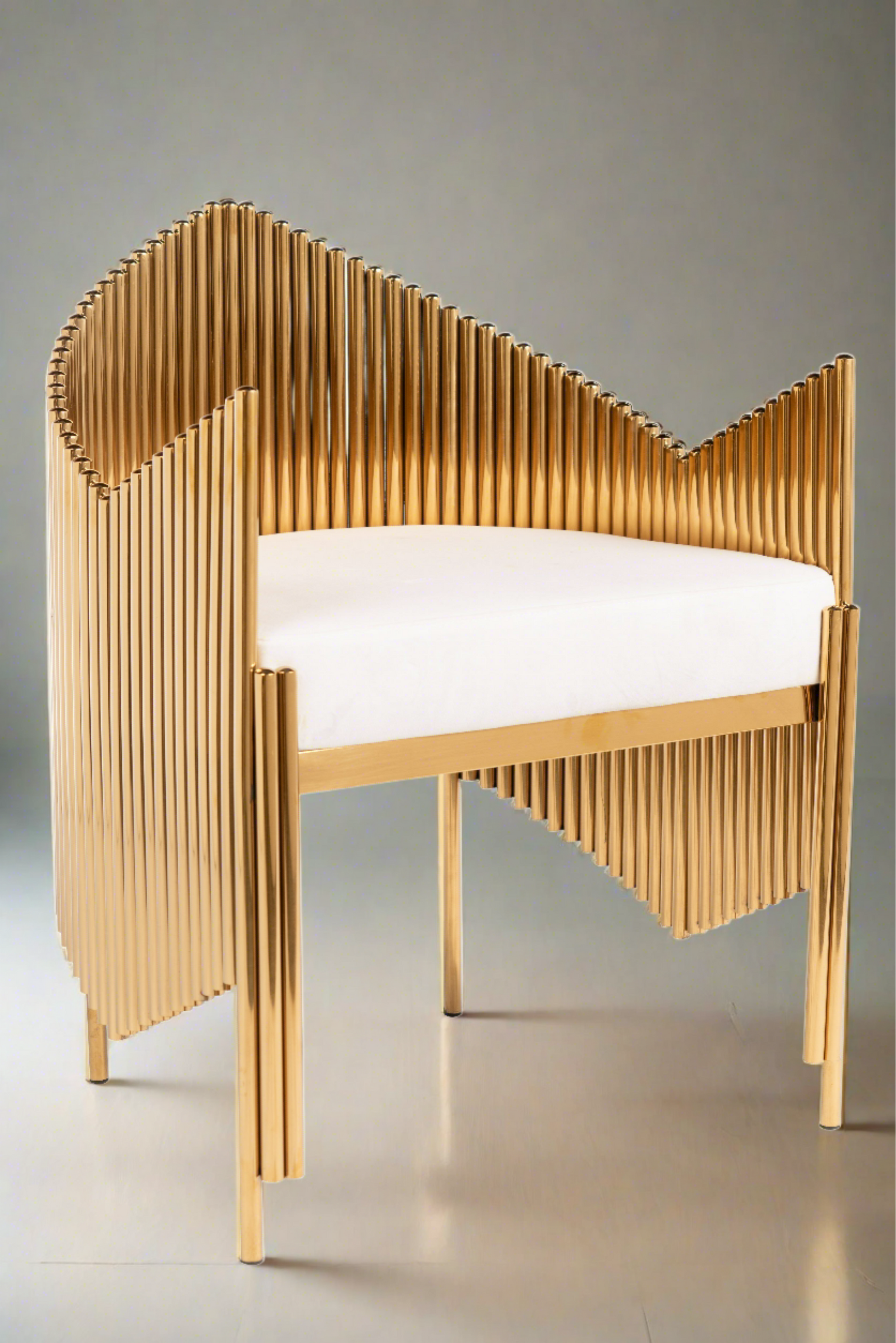 gold statement armchair