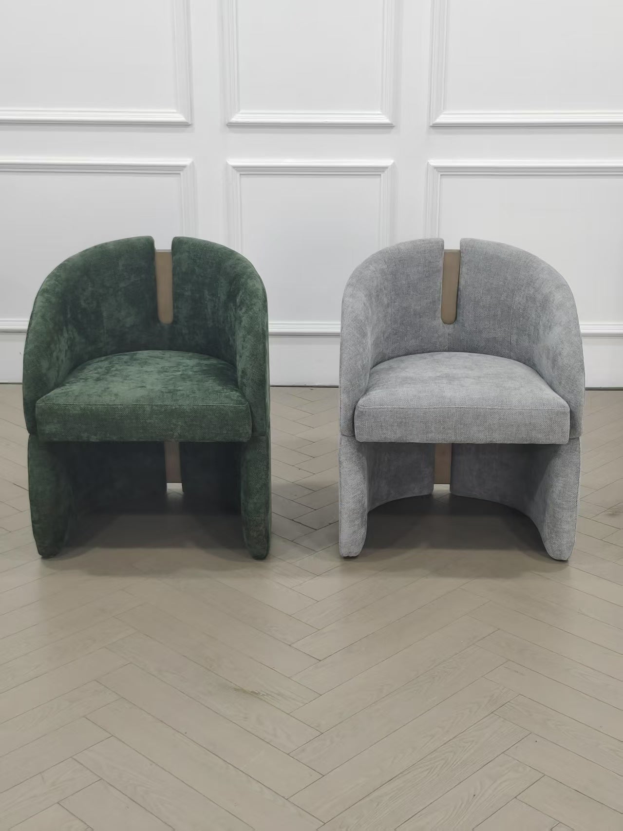 Bently Gray and Gold Armchair Dining Chair