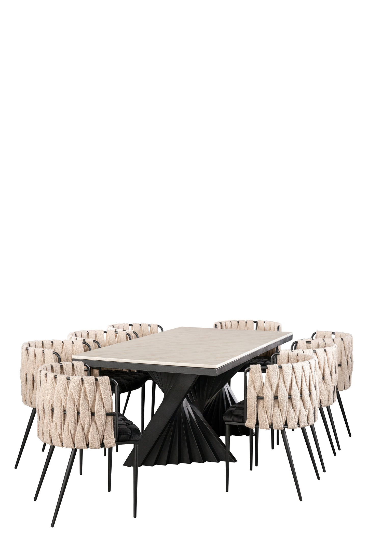 Milano Dining Chair in Black and White-PRE-ORDER