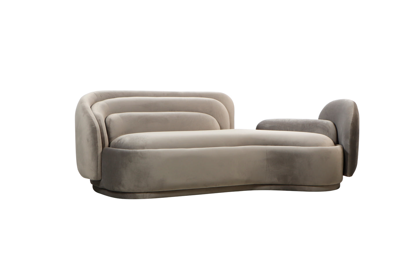Bernard Gray Velvet Sofa, Curved Sofa