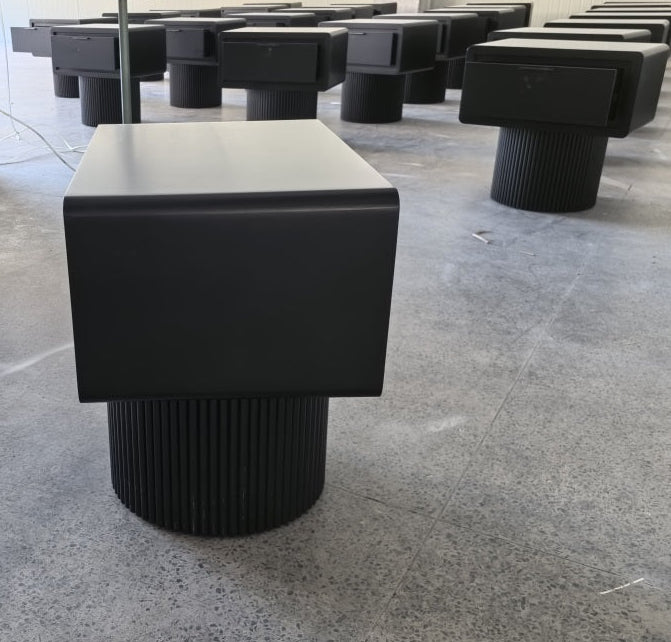 black round nightstand