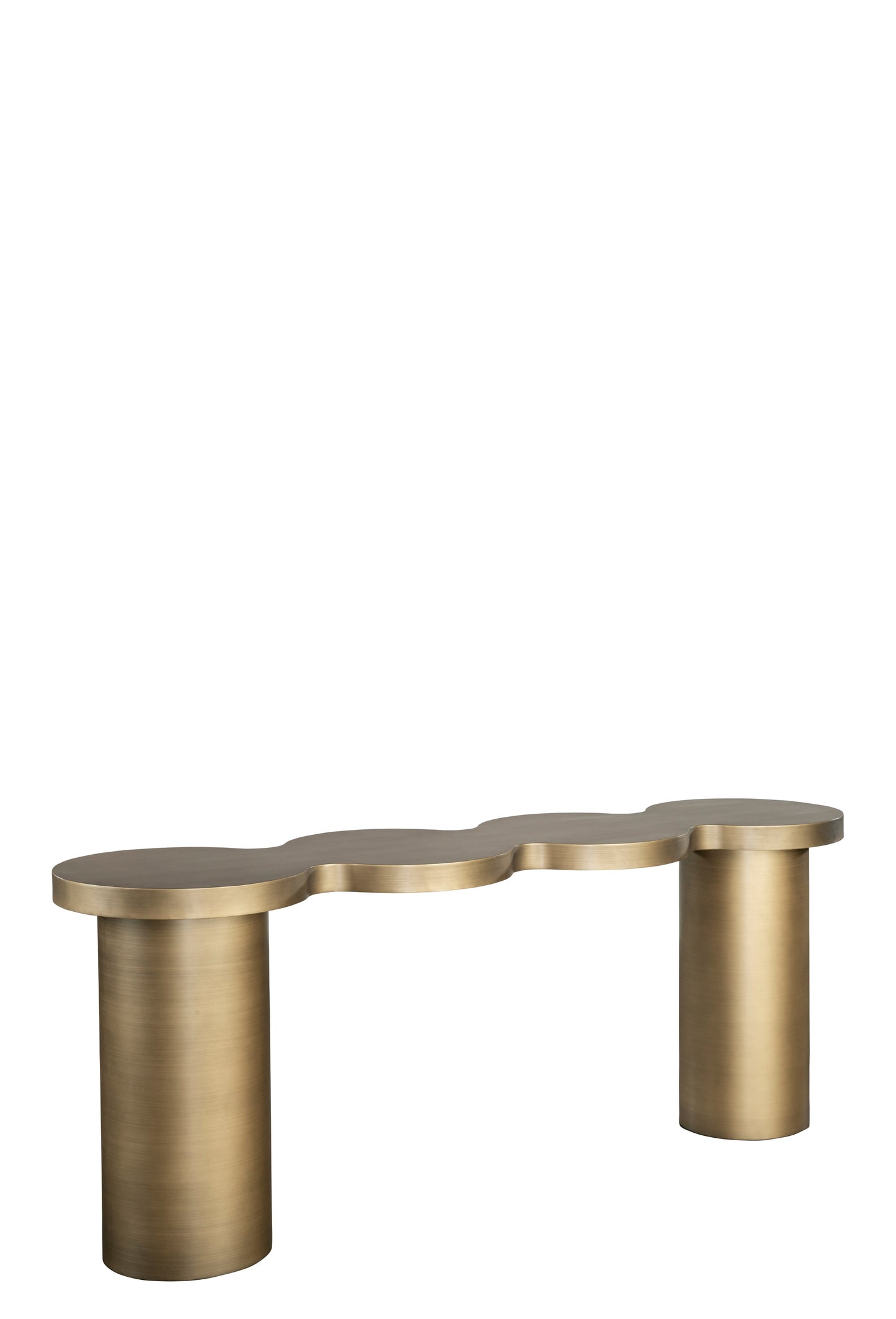 Modern Irregular Shape Nuage Console Table in Brass