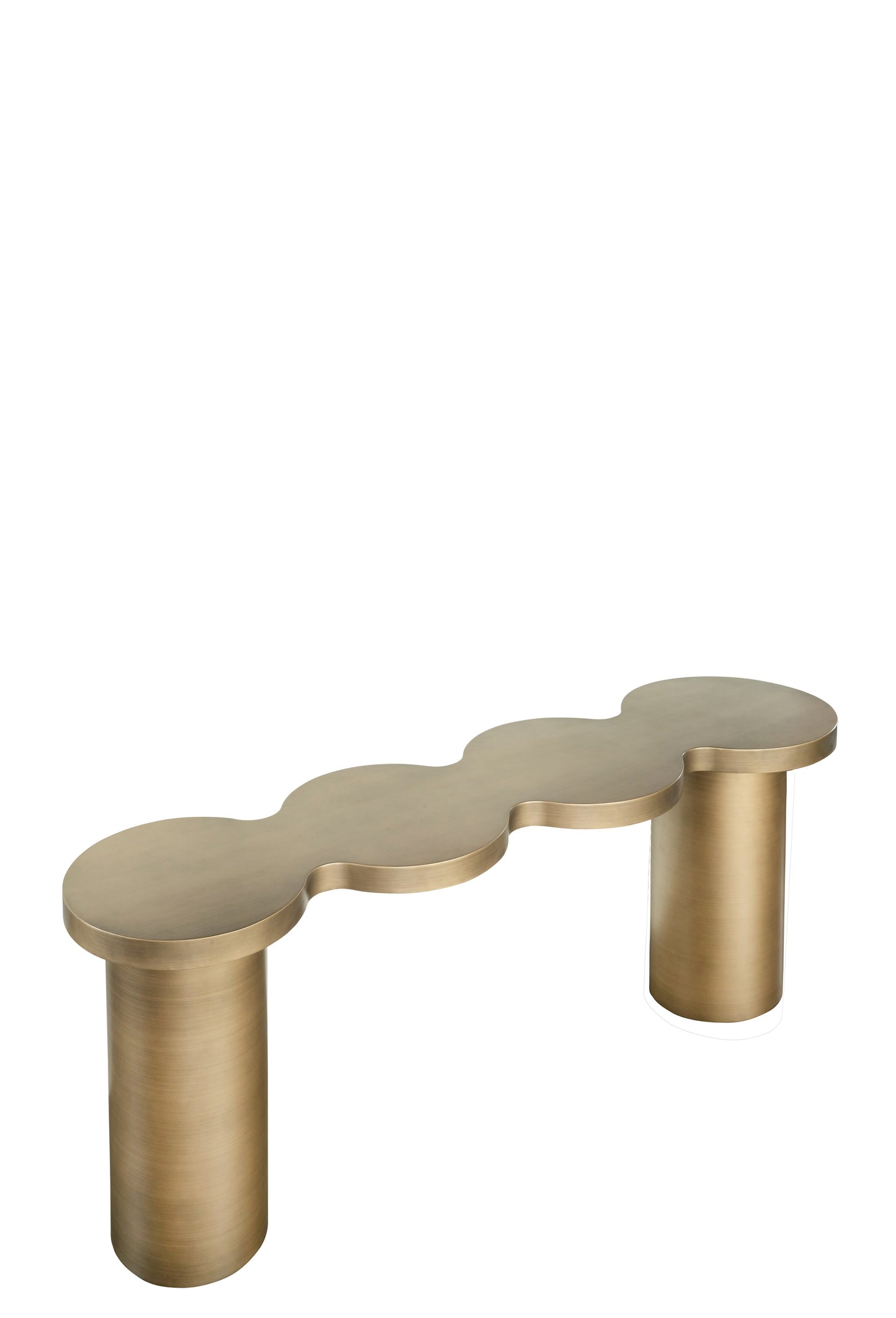 Modern Irregular Shape Nuage Console Table in Brass