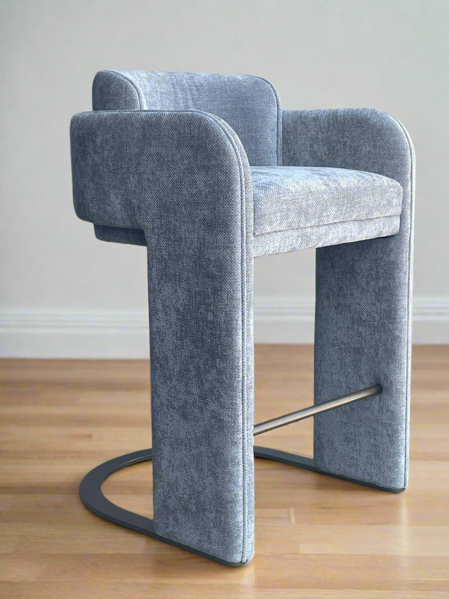 gray velvet kitchen stools