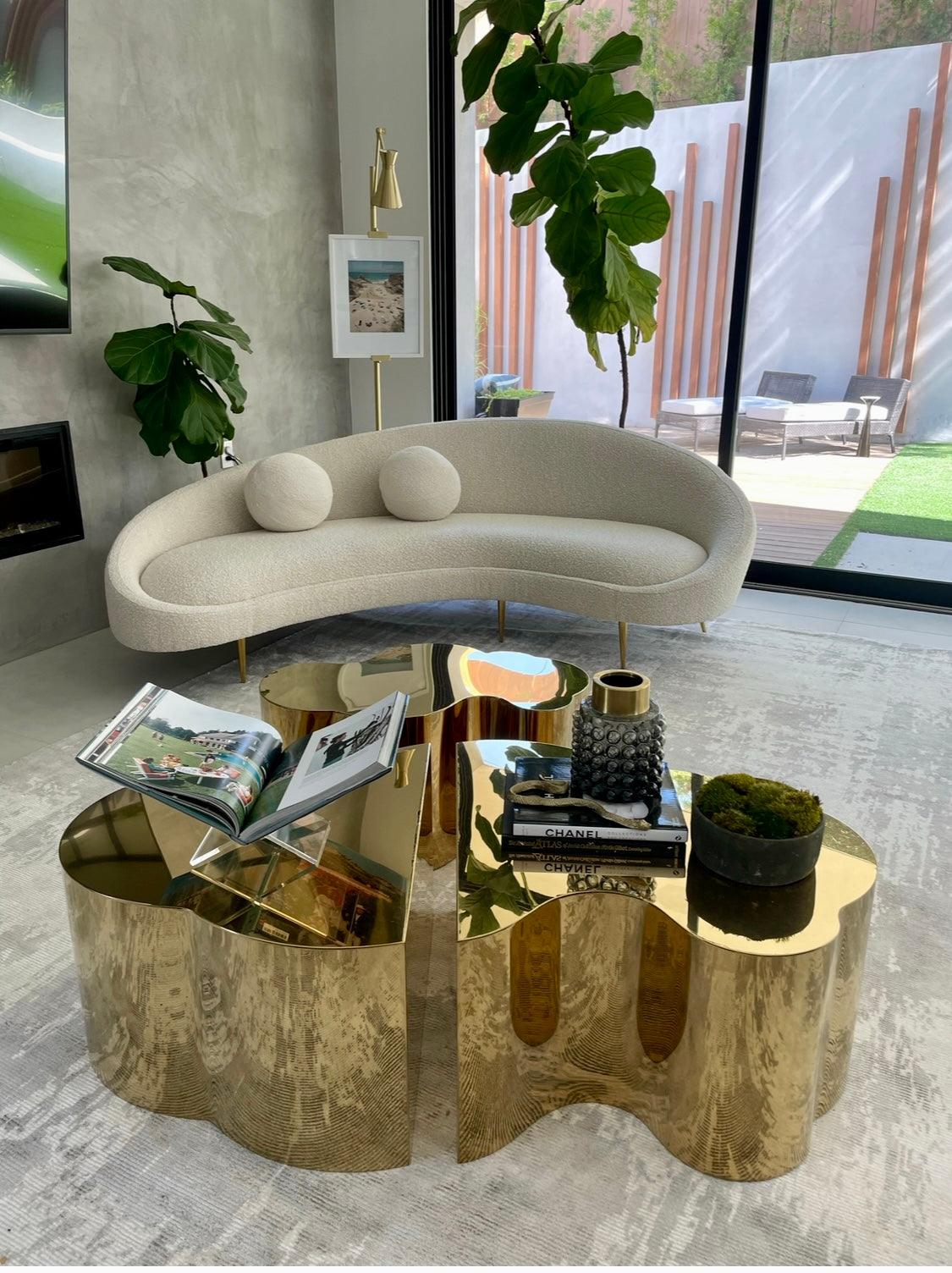luxury free form coffee table set