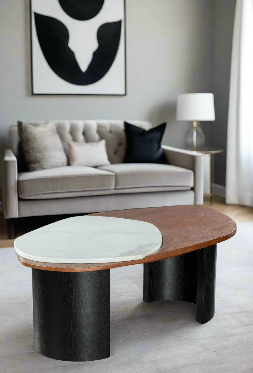 contemporary wood coffee table