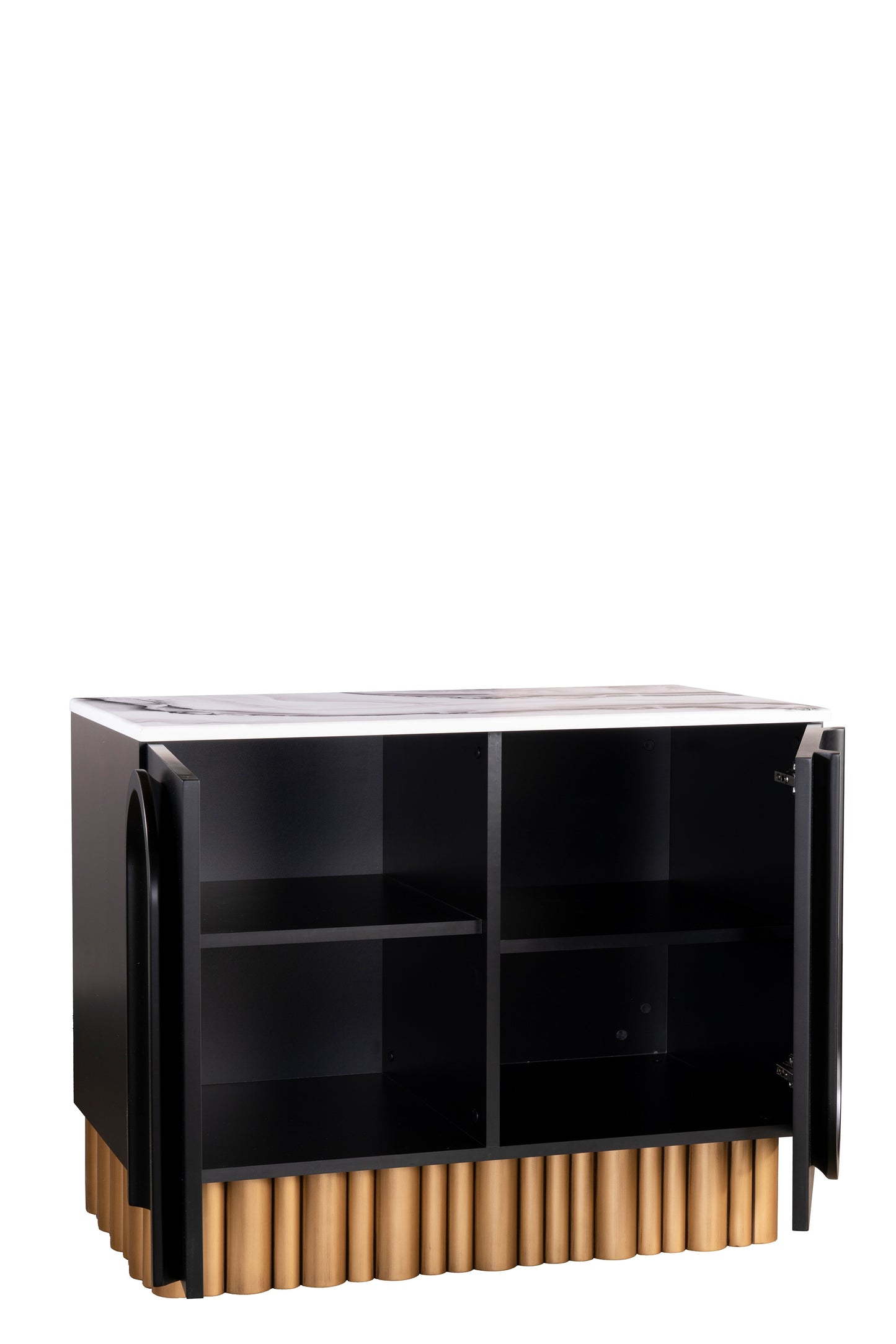 Cara Accent Cabinet in Black and Gold