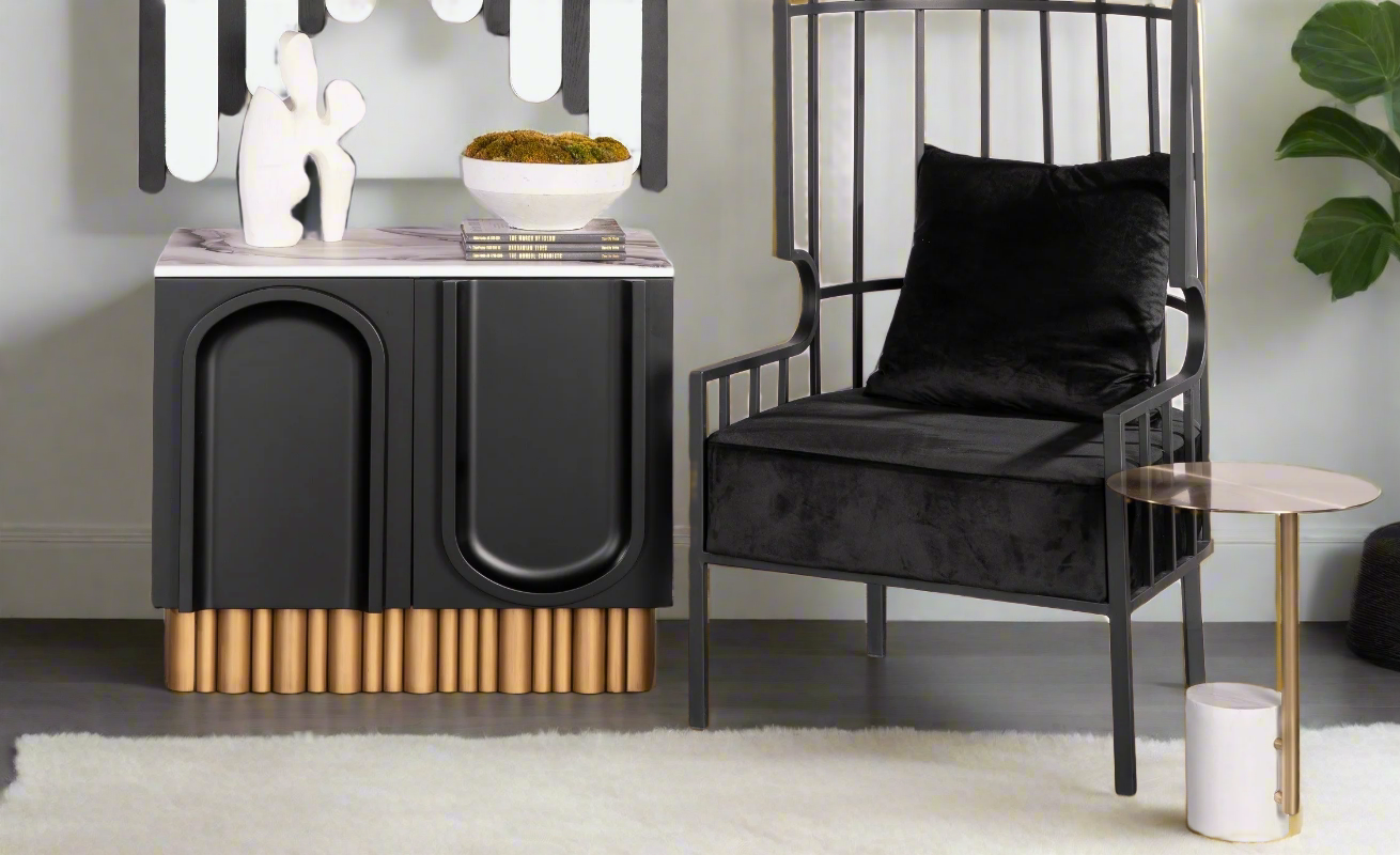 black and gold living room furniture