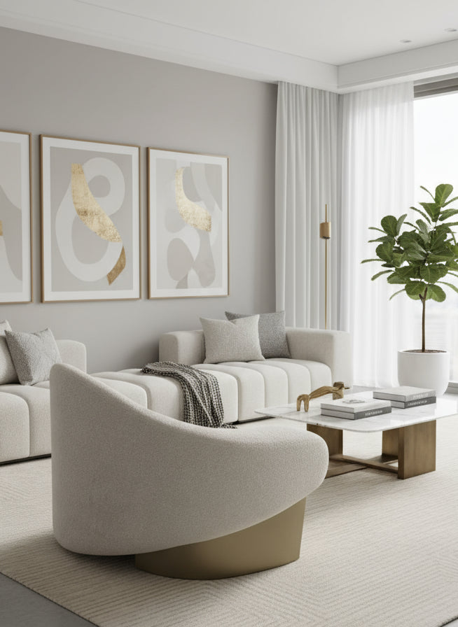 Lucques off white lounge living room chair by Statements by J