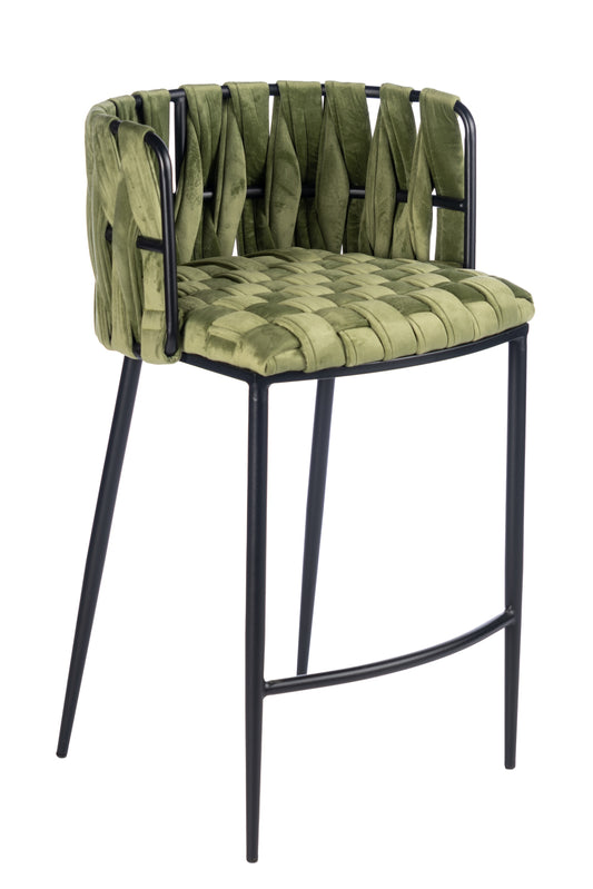 green velvet counter stool chair