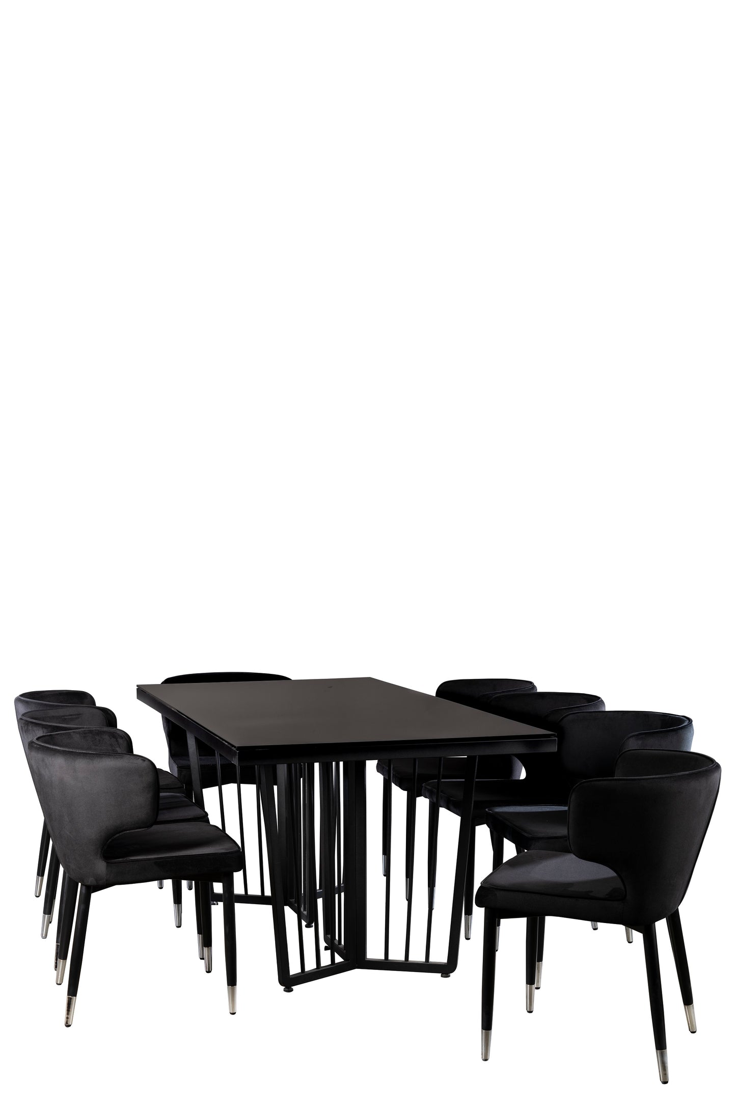 Kayla Upholstered Dining Chair in Black Velvet