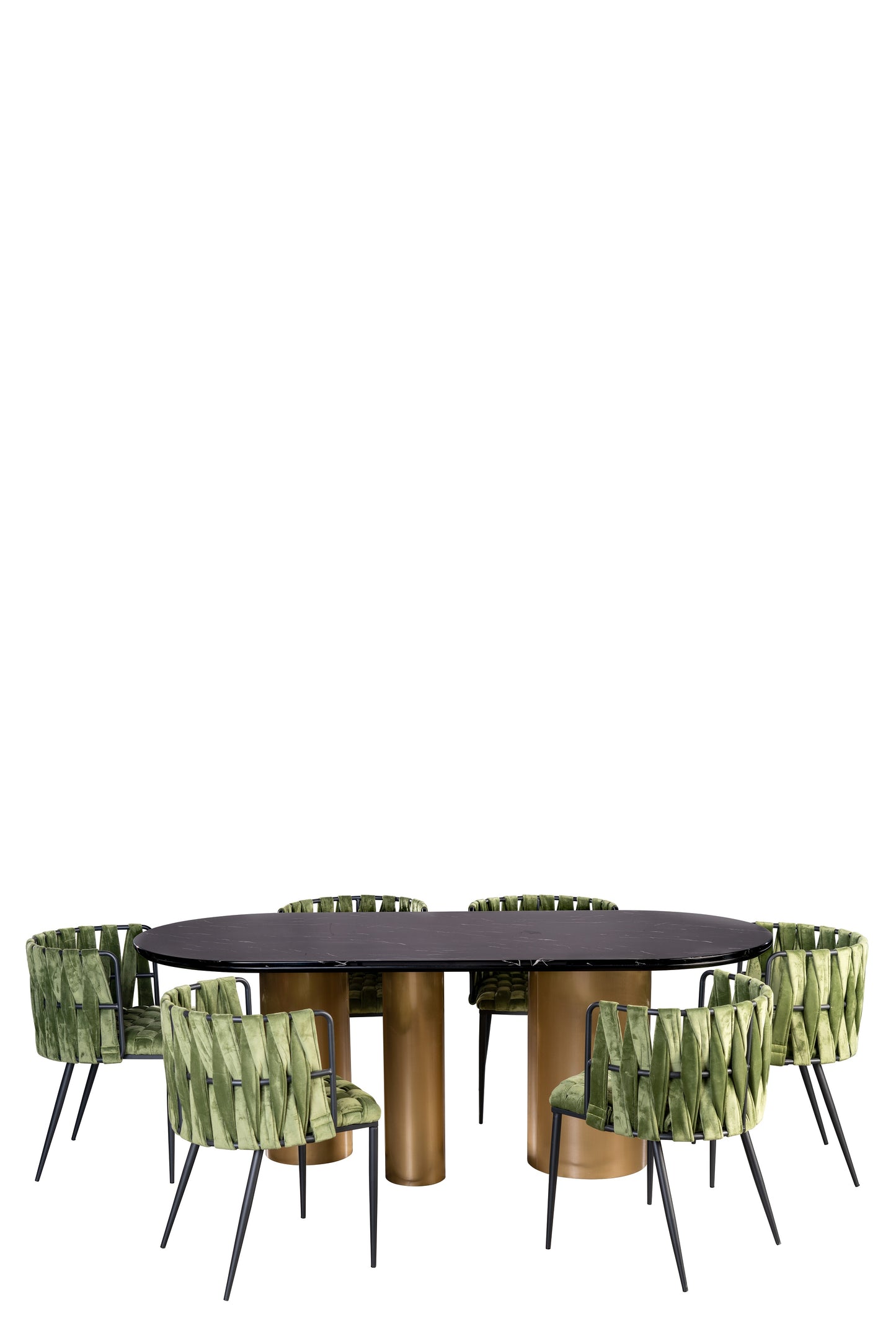 dining sets with green chairs