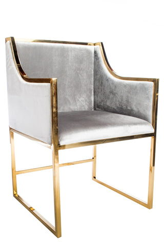 Erin Gold Dining Chair in Gray