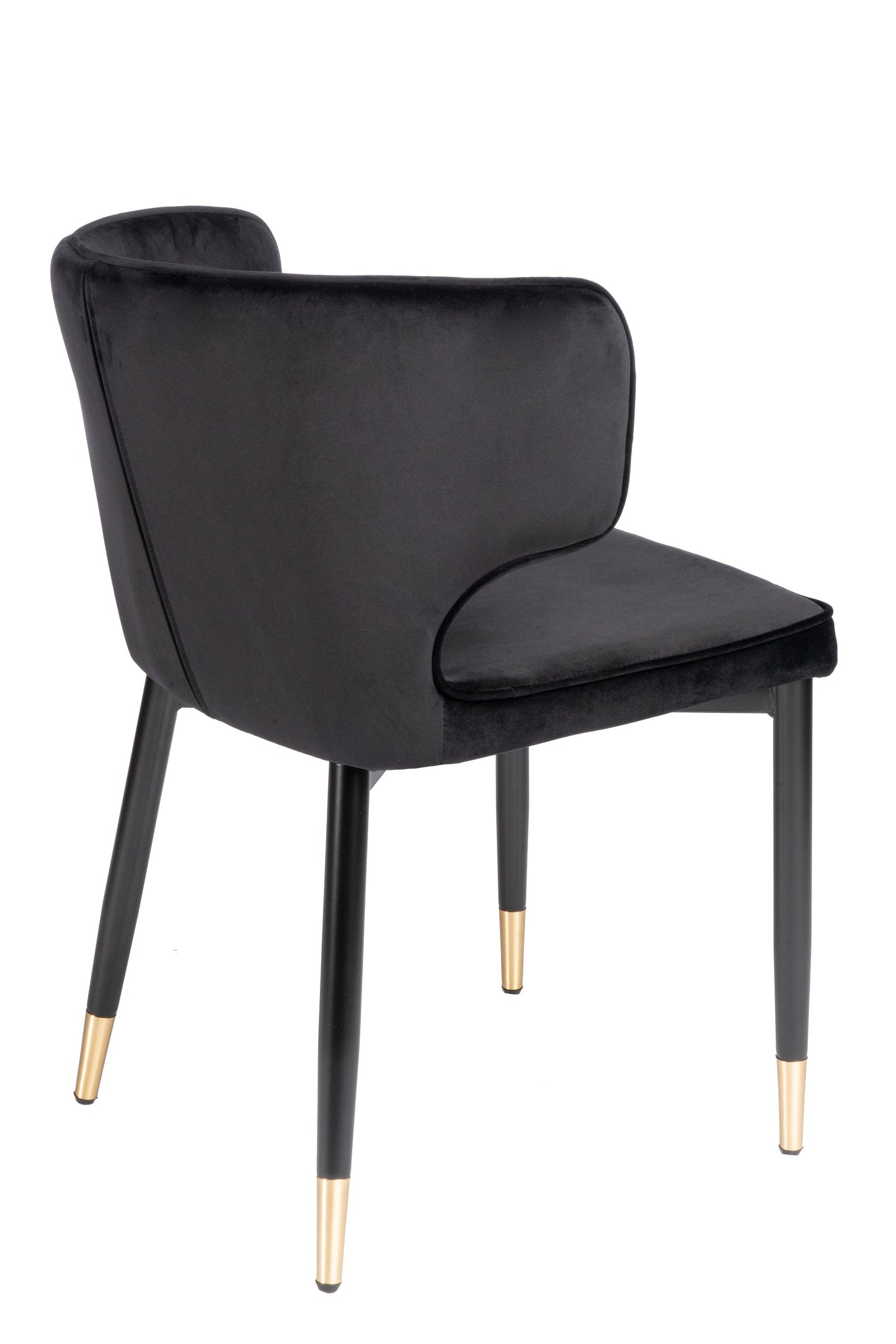 Kayla Upholstered Dining Chair in Black Velvet