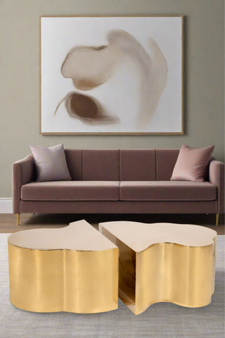 Set of 2 Luca Coffee Table in Gold