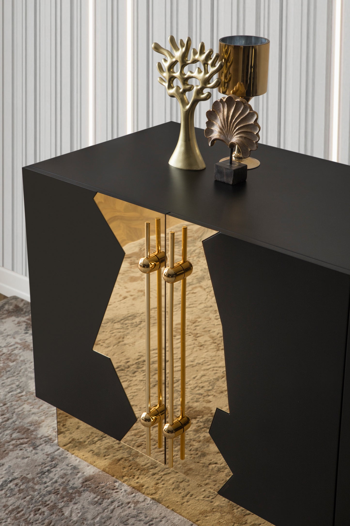 Callista Sideboard in Black and Gold