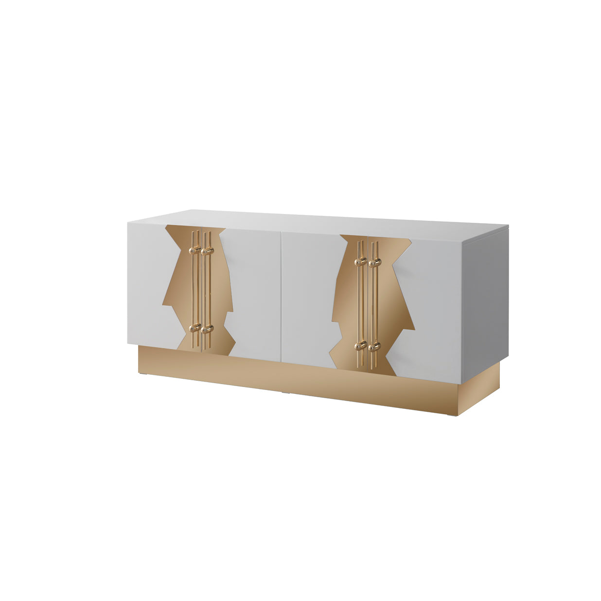 Callista Sideboard in White and Gold