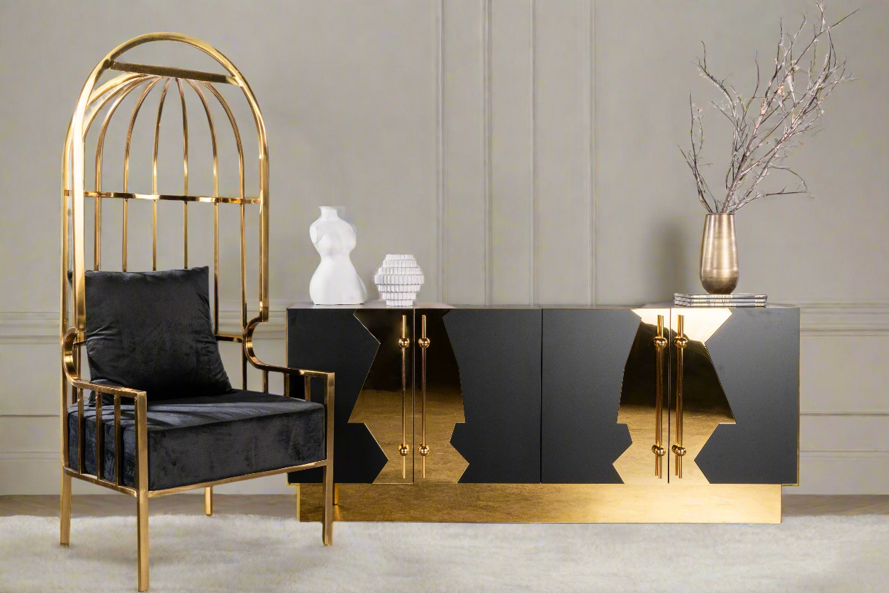Anika Gold Balloon Chair