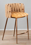 1538CS-BRN-Milano Counter Chair in Camel and Bronze