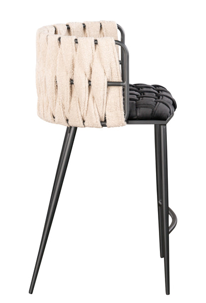 Milano Counter Chair in Black and White