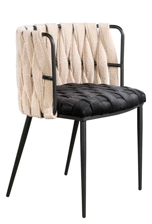 Milano Dining Chair in Black and White