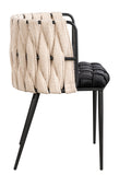 1538DC-WHTBLK-Milano Dining Chair in Black and White