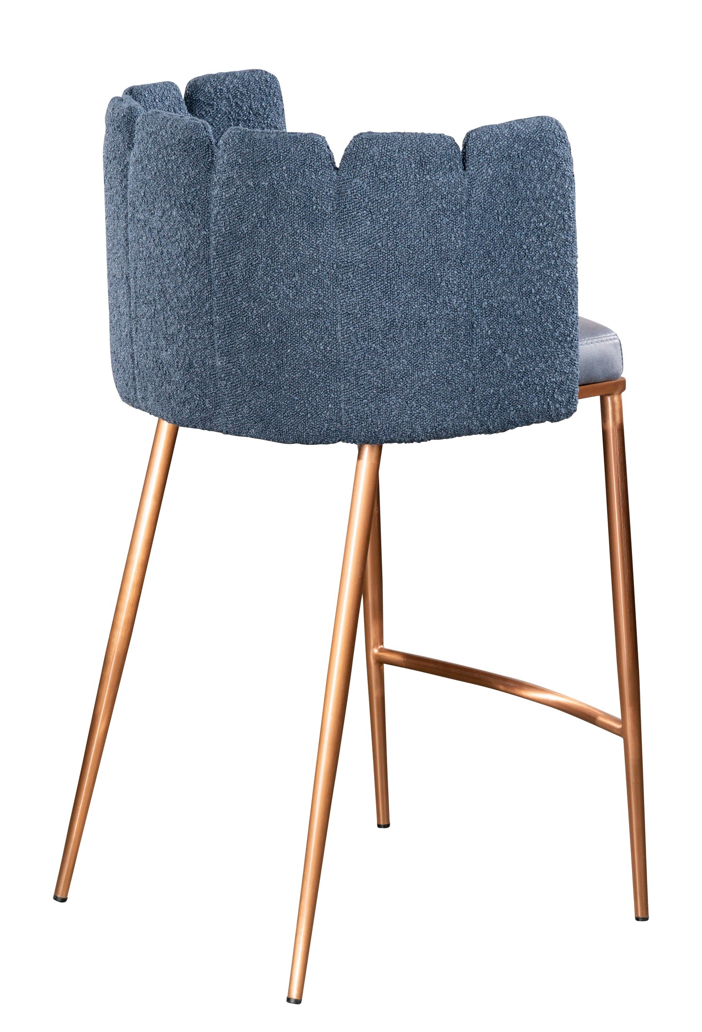 Marbella Counter Stool in Blue and Bronze