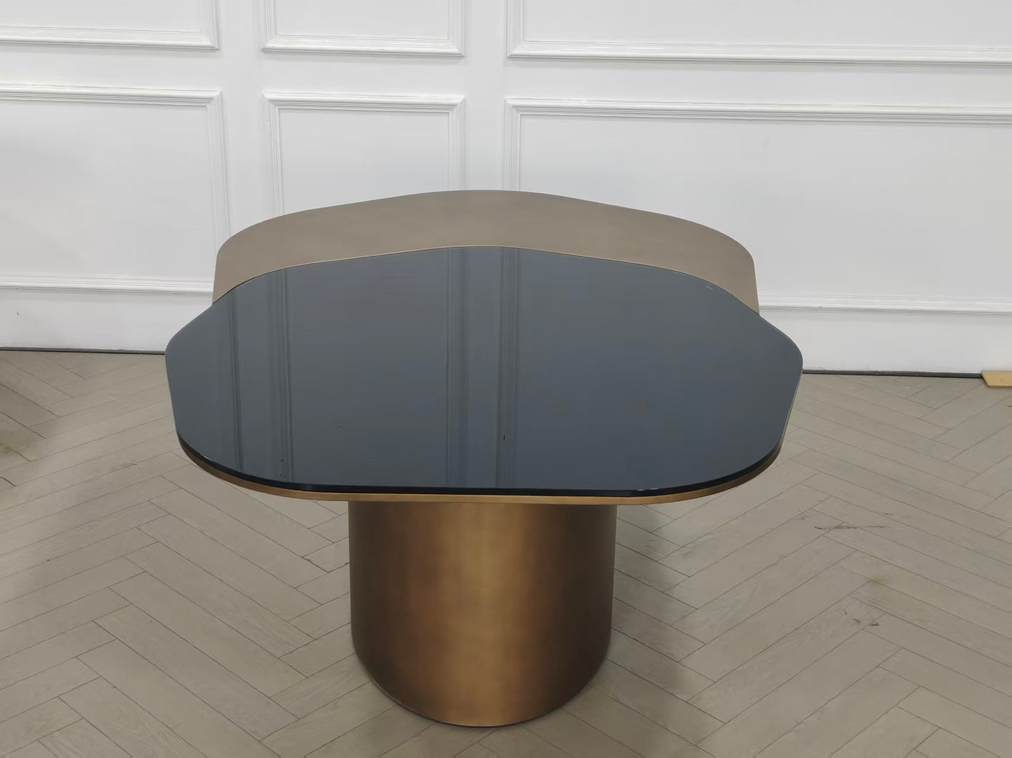 Modern 66" long  Irregular Kaylee Dining Table for 6