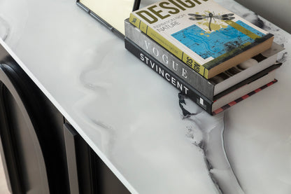 Cara Black and White Architectural Sideboard