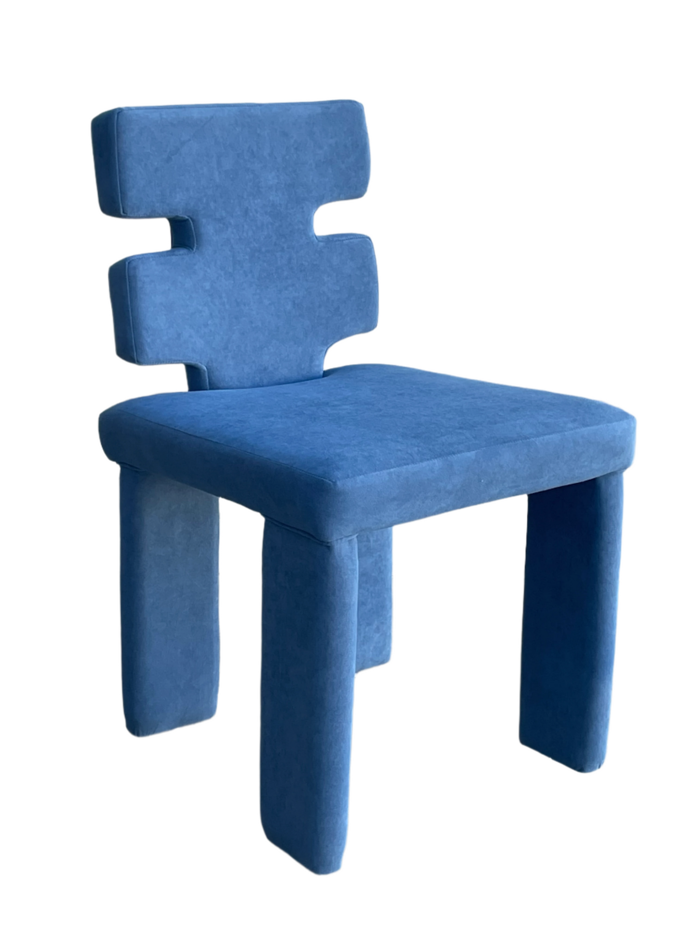 Set of 8 Mya Dining Chairs in Blue