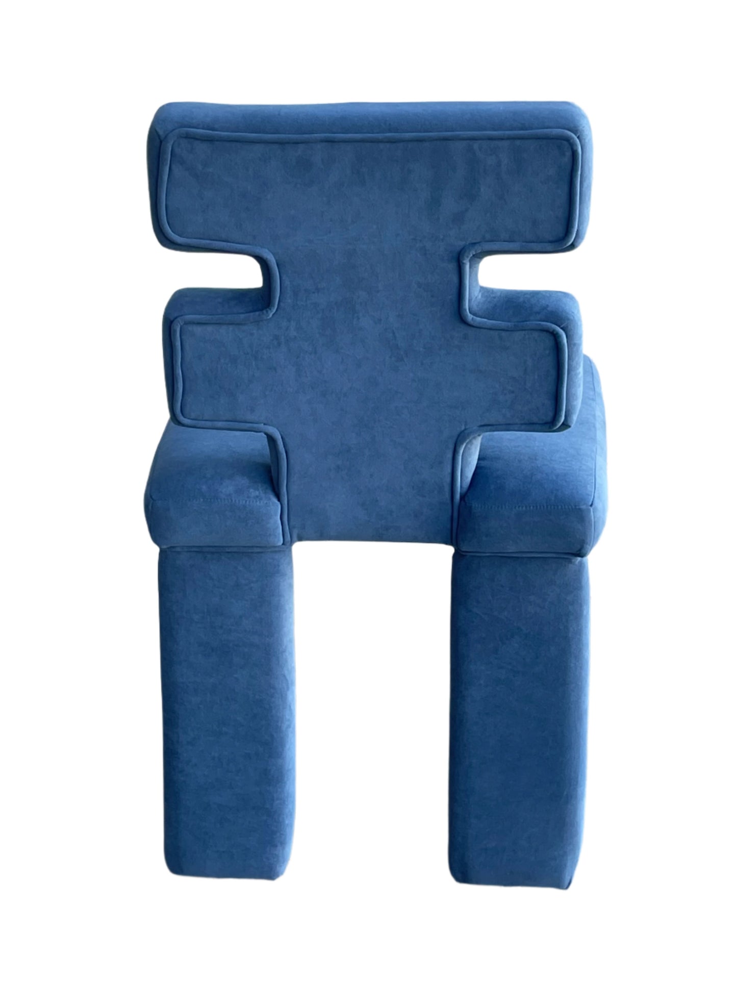 Set of 8 Mya Dining Chairs in Blue