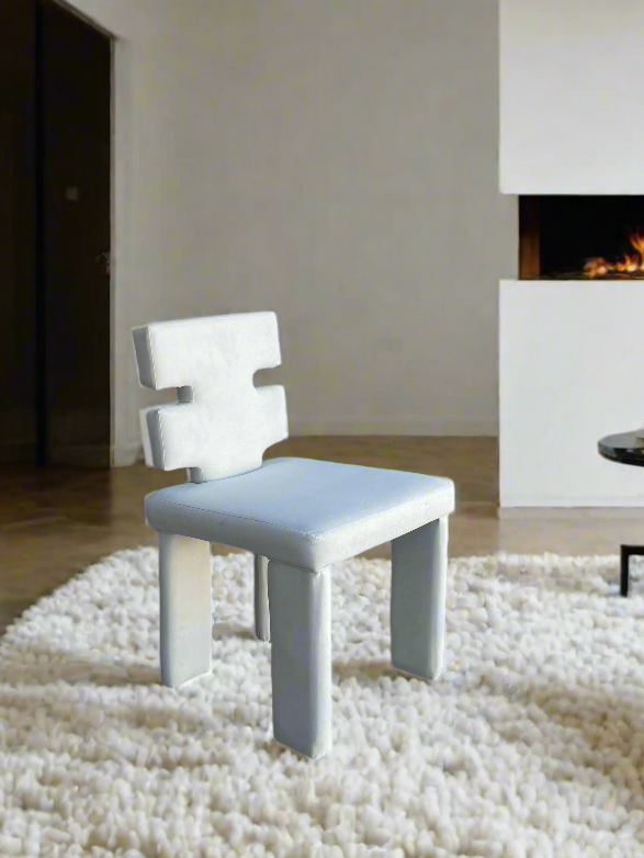 Set of 8 Mya Dining Chairs in White