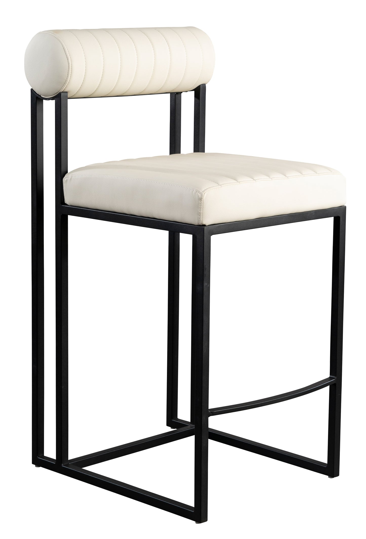 Milo Faux Leather White Counter Chair