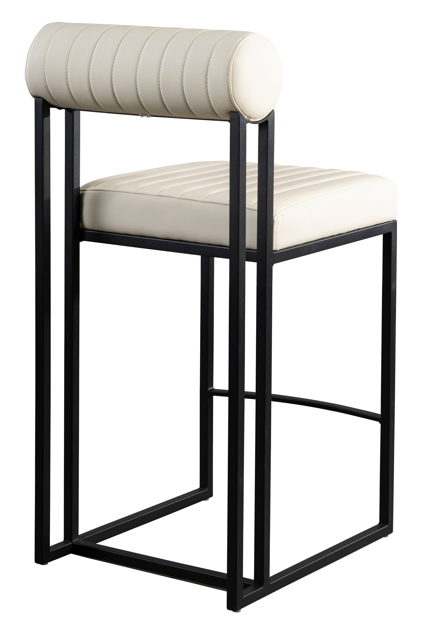 Milo Faux Leather White Counter Chair