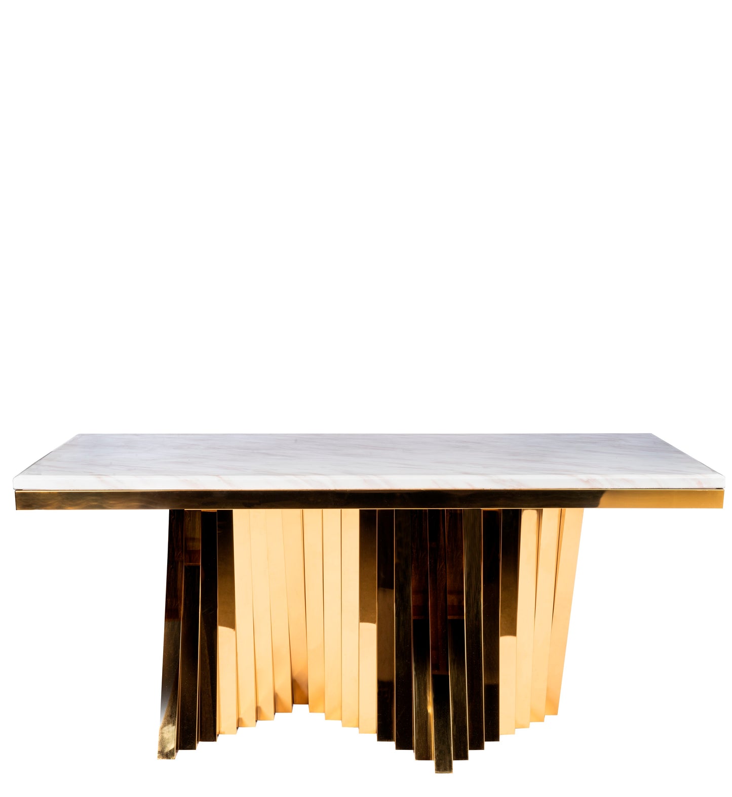 Waterfall Rectangular Marble Top Dining Table