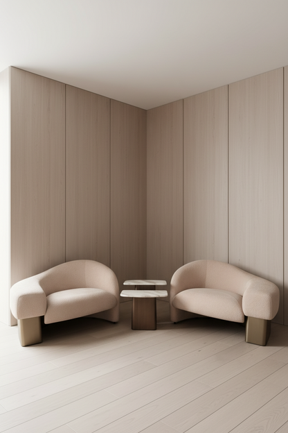 cream living room chair set