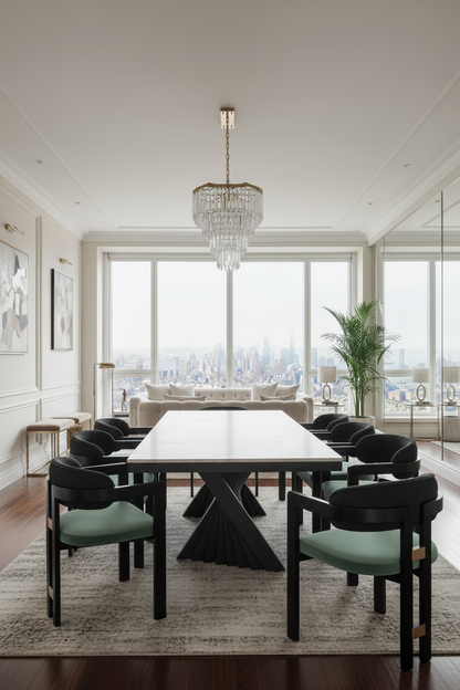 contemporary marble tpp dining table with chairs