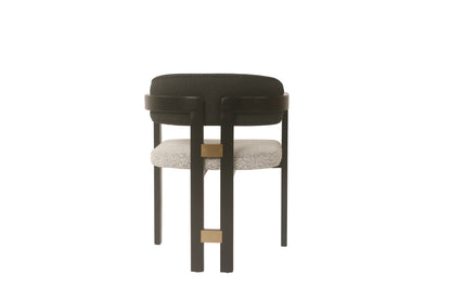 Black and gold dining chair