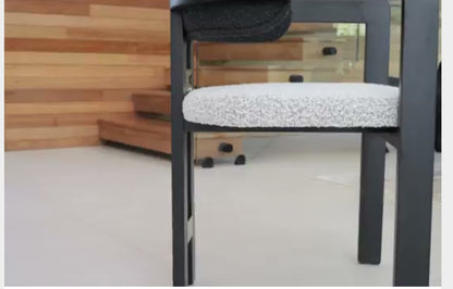 boucle dining chairs