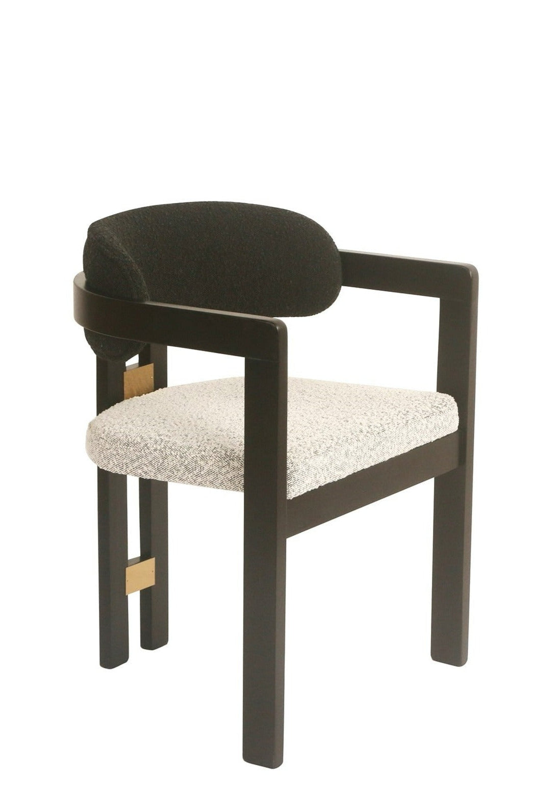 Black wood dining armchair