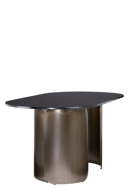 Nolan Marble Top Oval Bronze Desk