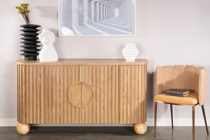 Lucca Fluted Sideboard Accent Cabinet with Ball Feet