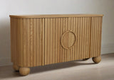 Lucca Fluted Sideboard Accent Cabinet with Ball Feet