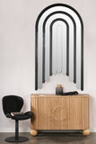 DM10526A-Arc 72 inch Full Length Black Mirror/ Mirrored Wall Art