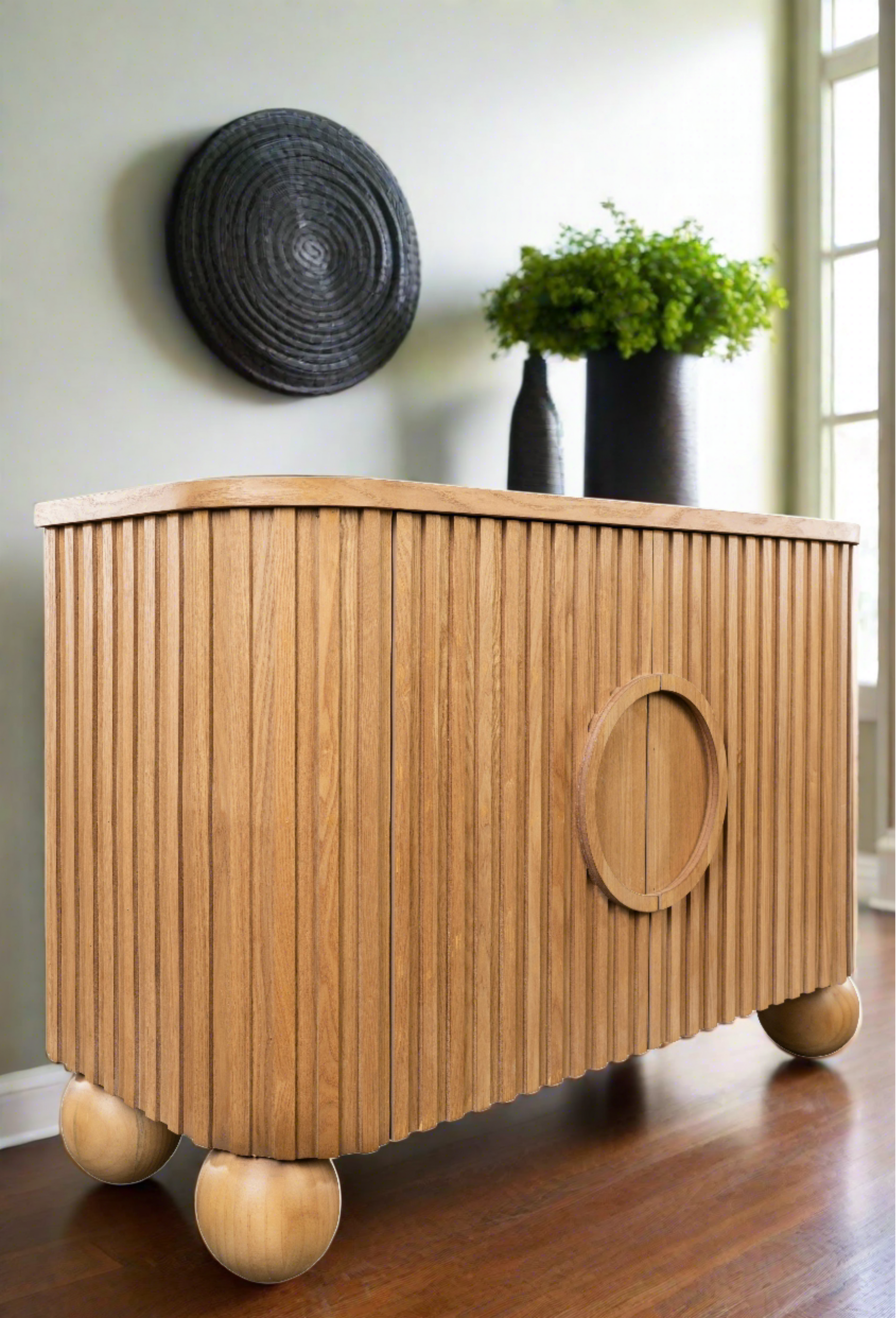 ball feet accent cabinet